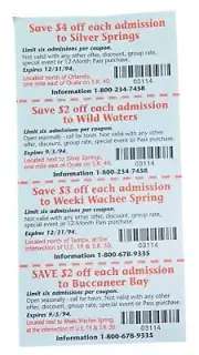 Vintage 1994 Weeki Wachee Silver Springs Ephemera Collage Scrapbook Junk Journal