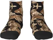 [JBYJBX] Golden Retrievers Print Adult Socks Womens Mens Workout Thermal Cozy All-Season Gift Holiday Articles Use, 1 Black, One Size