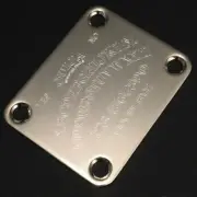GUITAR NECK PLATE - Engraved Etched - OUIJA BOARD - CHROME