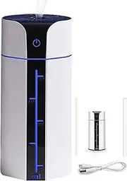 [Vgvgaj] Humidifiers for Home, USB Air Purifier for Large Space, Smart Quiet Aromatherapy Humidifier with 7 Colors Light for Bedroom Nursery Bathroom Car Travel RV Use