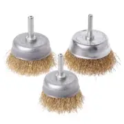 Rotary Wire Brush Round Shank Flat Wire for Metal Rust Paint Removal