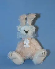 DEB CANHAM "CAMELIA" MINIATURE MOHAIR BEAR IN BUNNY SUIT