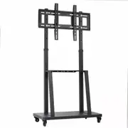 Fin Floor Tv Mount Stand Bracket Rolling For 32"-80" Screens Vesa 600X400 Hold 65Kg