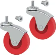 BIG RED 2 Pack 2.5" Swivel Caster Wheel for Creeper Service Utility Cart Stool P