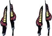 Motorcycle Indicators Flowing Turn Signal Lights UN&IVE&RSAL LED Turn Signal Light Flowing Indicator Lamp For Su&zu&ki GSXS 950 GSX 650F SV 400 650(2 pair red)