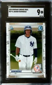 2020 Bowman Chrome #BCP-8 Jasson Dominguez 1st Bowman Rookie Card. SGC MINT 9.