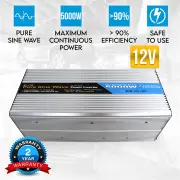 Elinz 5000W/10000W Pure Sine Wave Power Inverter 12V-240V AUS Plug Car Boat Caravan