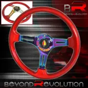 For Audi Volve Euro Red Neo Chrome Steering Wheel Streak Holes Koreisha Horn (for: Toyota)