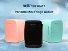 Emerson EFC-5000 Portable Mini Fridge Cooler - Holds 6 Cans, Pink