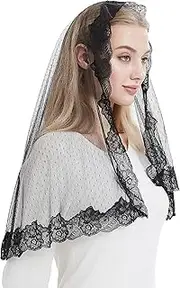 [Leimandy] Lace Headcovering for Church Mass Veils Lace Chapel Mantilla Veil V80