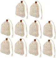 TOVINANNA 2sets Exfoliating Soap Saver Pouch Net for Shower Body Clean Reusable Design 10pcs*2