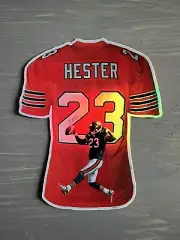 Devin Hester Jersey Holographic Sticker Football Sports Card Theme