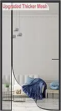 Upgraded Magnetic Screen Door Thicker 255g/㎡ Fiberglass Mesh,Reversible Left Right Side Opening,Fit Door Size 38 x 82 Inch,Retractable Door Screen Magnetic Closure,Door Curtain for Single Front Door