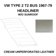 FOR VW Bay Window T2 Bus Headliner Non perforated Cream.W/O Sunroof 1968-1979