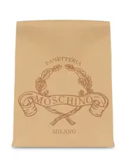 [Moschino] logo-print paper clutch bag