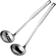 Tablespoons Soup Ladle, Stainless Steel Ladle Spoon Set for Home Kitchen or Restaurant, Set of 2 - Ladle/Ladle Strainer Modern Cooking and Serving Kitchen Utensils Serving Spoon