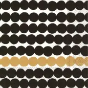 Boston International - Marimekko Rasymatto Black/Gold Cocktail Napkins - C589379