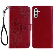 For Samsung Galaxy A14 5G Supporting Stand Wallet Phone Case Phone Cover Owl Shell with Strap