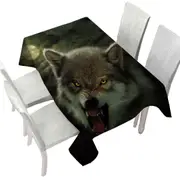Cool Wildlife Animal Art Nightbreed Moon Wolf Tablecloth