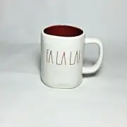 Rae Dunn Ceramic FALALA Red Christmas Holiday Coffee Tea Mug Farmhouse Decor