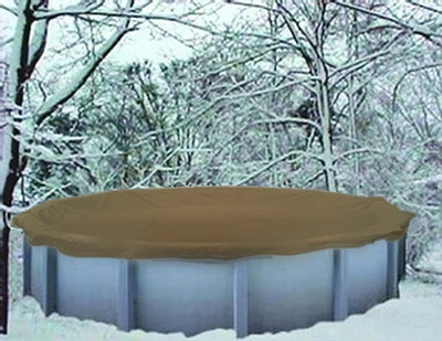 21' Round Above Ground HEAVIEST Tan Winter Swimming Pool Solid Cover 25 Yr