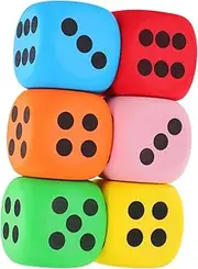GETAJGHSD 6pcs Fun Foam Dice for Sided Educational Dice for Math Games Classroom Activities and Family Fun for Teaching Party Supplies and Travel