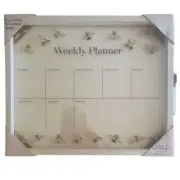 HeatherLee Chan Weekly Planner Clear Acrylic Whiteboard Bee Motif