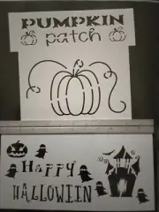 Stencil happy Halloween ghost boo stencil Haunted House new craft pumpkin patch