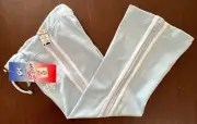 GK 'DANCE' GRAPHIC LADIES MEDIUM LIGHT BLUE COT/SPANDEX DANCE CAPRI PANTS Sz AM