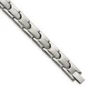 Titanium Brushed and Polished Link Bracelet 8.5" for Men's 41.15gm