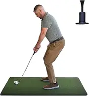 The Original Country Club Elite® Real Feel Golf Mats® 3'x5' Heavy Duty Commercial Practice Mat. The First Golf Mat That Takes A Real Tee and Lets You Swing Down Through,Simulator,Indoor/Outdoor