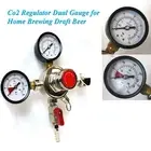 Commercial Co2 Regulator Beer Brewing Kegerator 2 Gauge Shutoff Valve