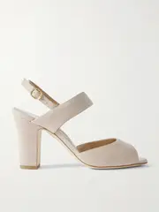 [Manolo Blahnik] Manolo Blahnik - Khiko 90 Suede Slingback Sandals - Neutral - IT40 IT 40 Neutrals