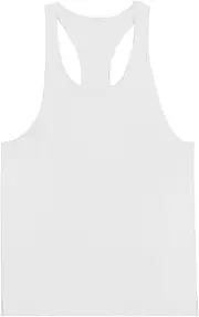 [Generic] Men's Gym Tank Solid Basic Tops Y-Back Athletic Bodybuilding Fitness Vest Training Muscle Sleeveless Top