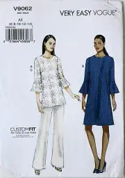 Vogue 9092 Misses Tunic Dress Pants Sewing Pattern Sz 6-14