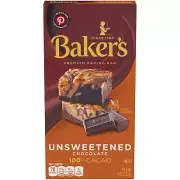 Baker'S Premium Unsweetened Chocolate Baking Bar, 4 Ounce (Pack of 12)