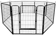 VAKA 32" Dog Playpen, 8 Panels Folding Dog Play Pen Frame 80cm High for Puppy Cat Rabbit Animal, Universal Portable Pet Exercise Cage Enclosure Fence for Indoor Outdoor Yard, RV Camping, Patented