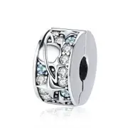 Silver plating Star Moon Planet Beads Clip Charms Fit Charm Bracelet Necklaces DIY Jewelry