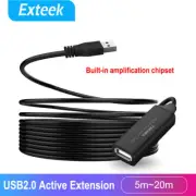 5/10/15/20M USB 2.0 Extension Cabl Signal Amplifier Booster Male to Female Cord