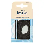 Lady Jayne Brown Snagless Elastics - 18 Pack