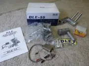 :) DLE-55 gas engine for model airplanes, open box + muffler, spark plugs READ