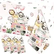 Safari Baby Shower Decorations for Girl,Pink Safari Table Cloths for Parties 3pcs Wild One Plastic Tablecloth for Jungle Theme Safari Baby Girl Gender Reveal Party Decorations