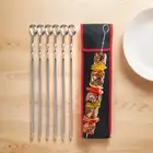 Kabob Skewers Reusable Flat Grill Stick Metal Skewers for Outdoor Camping Picnic