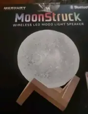 Mood Light Speaker. Merkury Moon Light 5.7 in Diameter. 8 Colors Mood Light.