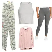 Women’s Size Medium Bundle. Jockey Crop Top & Legging. Sweater & Lounge Pants