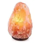 Himalayan Salt Lamp with Natural Himalayan Crystal Rock, Hand Crafted Wooden