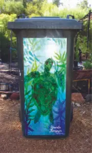 'Morton in the blue' wheelie bin sticker
