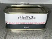 LA GRANDE EPICERIE LE BLOC DE FOIE GRAS DE CANARD 200g DUCK FOIE GRAS RARE!