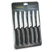 Scanpan Spectrum 6 Piece Steak Knife Set- Black 6pc Knives