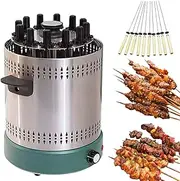 Electric Barbecue Grill, 360° Automatic Rotation Rotisserie Grill with Anti-Scalding Design Rapid Heating, Removable for Easy Cleaning, Electric BBQ Grill for Home Parties Kebab Skewers